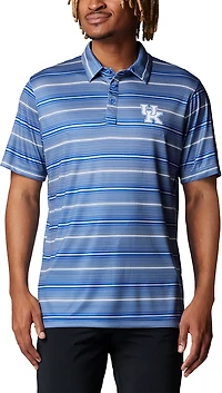 Columbia Kentucky Wildcats PFG Super Terminal Tackle Omni-Shade Stripe Polo