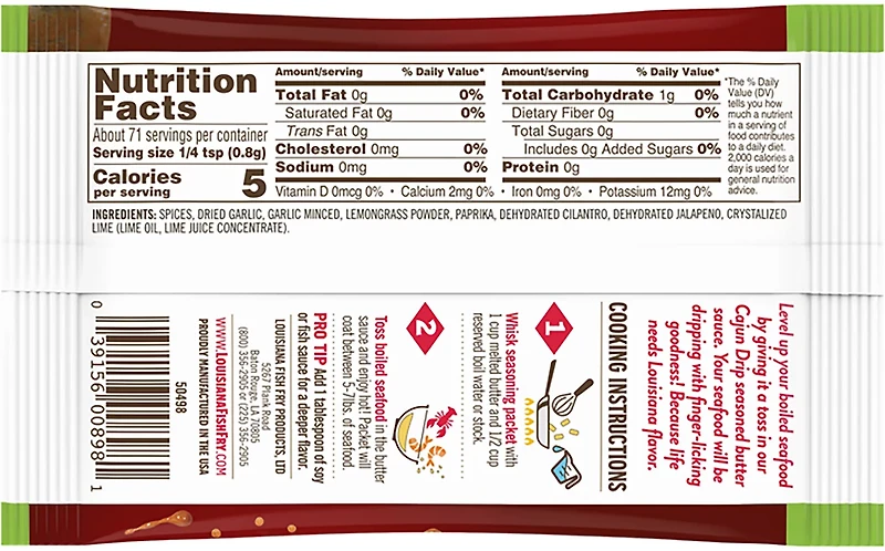 Louisiana Fish Fry Products Cajun Drip Viet Cajun Seasoning Mix