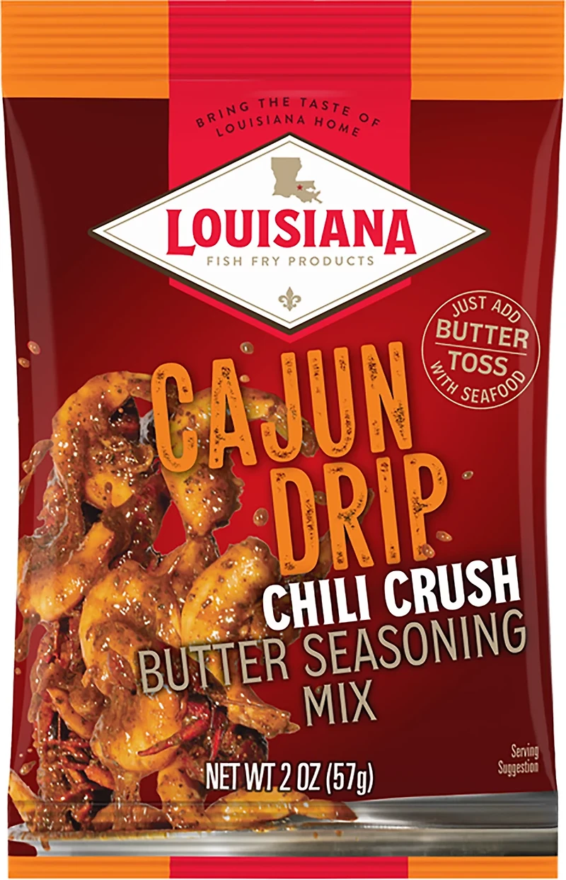 Louisiana Fish Fry Products Cajun Drip Chili Crush Seasoning Mix