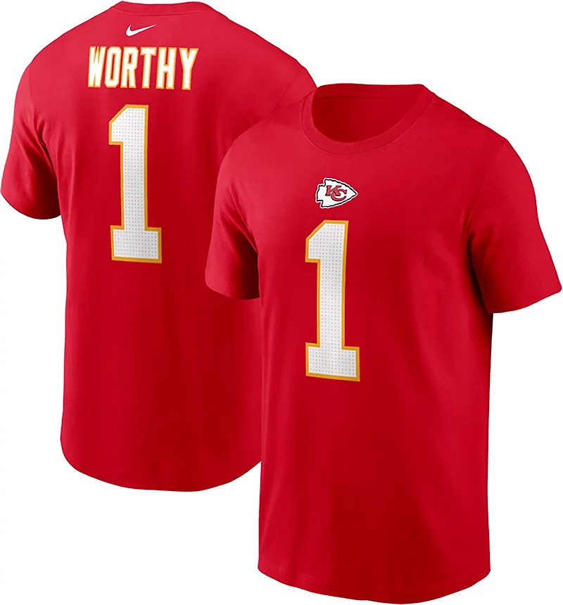 Nike Men's Kansas City Chiefs Xavier Worthy #1 Graphic T-shirt