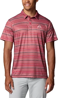 Columbia Men's Ohio State Stripe Super Terminal Tackle Polo