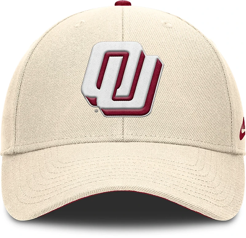 Nike Men's Oklahoma Dri-FIT Rise Legacy Vault Logo Structured Adjustable Cap