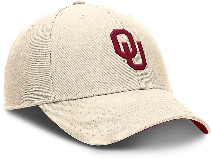 Jordan Men's Oklahoma Dri-FIT Rise Primetime Primary Logo Structured Adjustable Cap