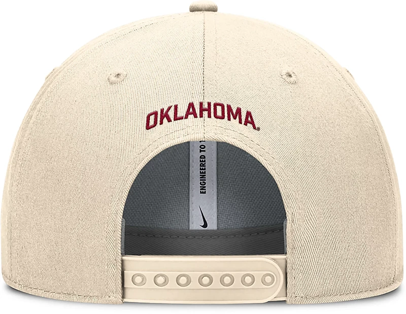 Jordan Men's Oklahoma Dri-FIT Rise Primetime Primary Logo Structured Adjustable Cap