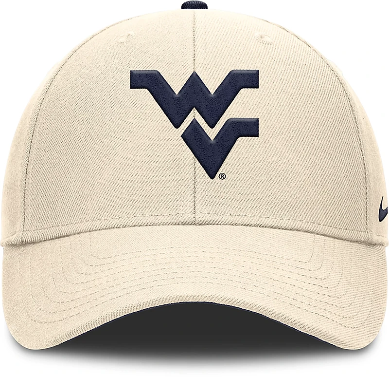 Nike Men's West Virginia Dri-FIT Rise Primetime Primary Logo Structured Adjustable Cap