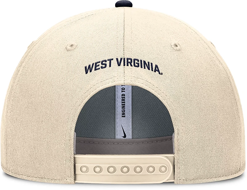 Nike Men's West Virginia Dri-FIT Rise Primetime Primary Logo Structured Adjustable Cap