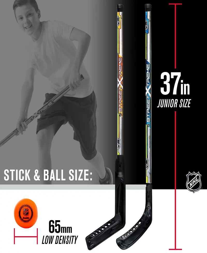 Franklin NHL Kids' Street Hockey Goalie and Player Stick Set