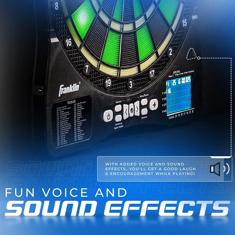 Franklin Light-Up Electronic Dart Board Set