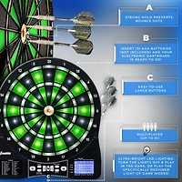 Franklin Light-Up Electronic Dart Board Set