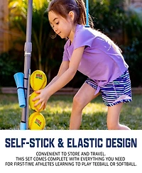 Franklin Kids' USA Softball 2-in-1 Grow-with-Me Batting Tee