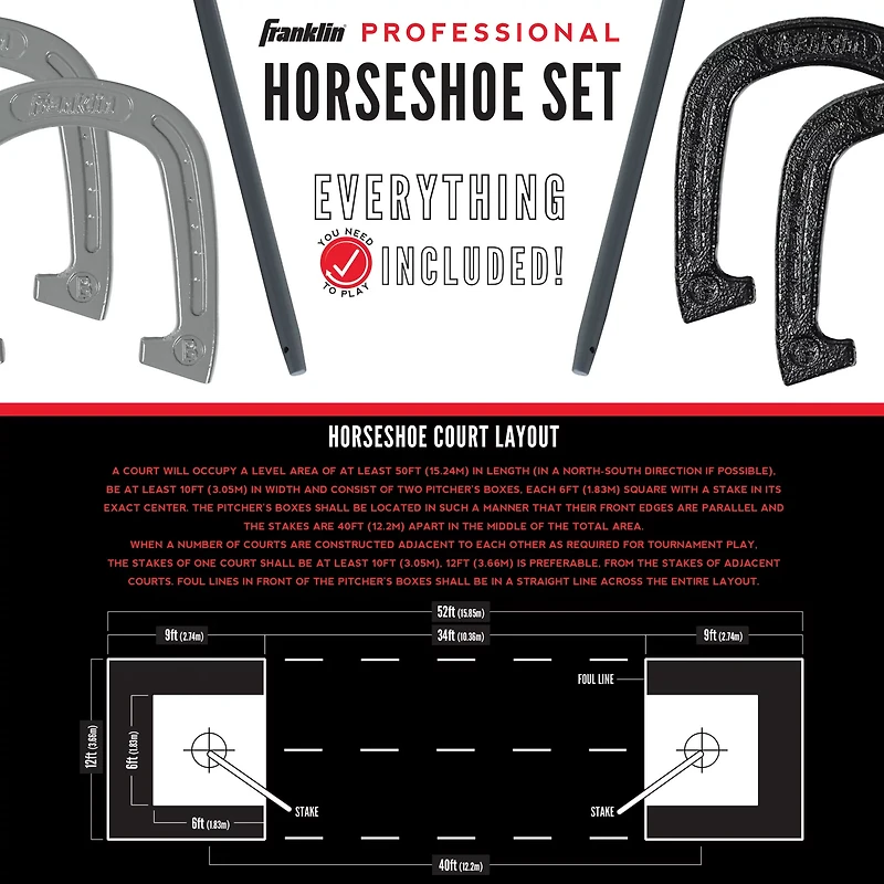 Franklin Professional Horseshoes Set