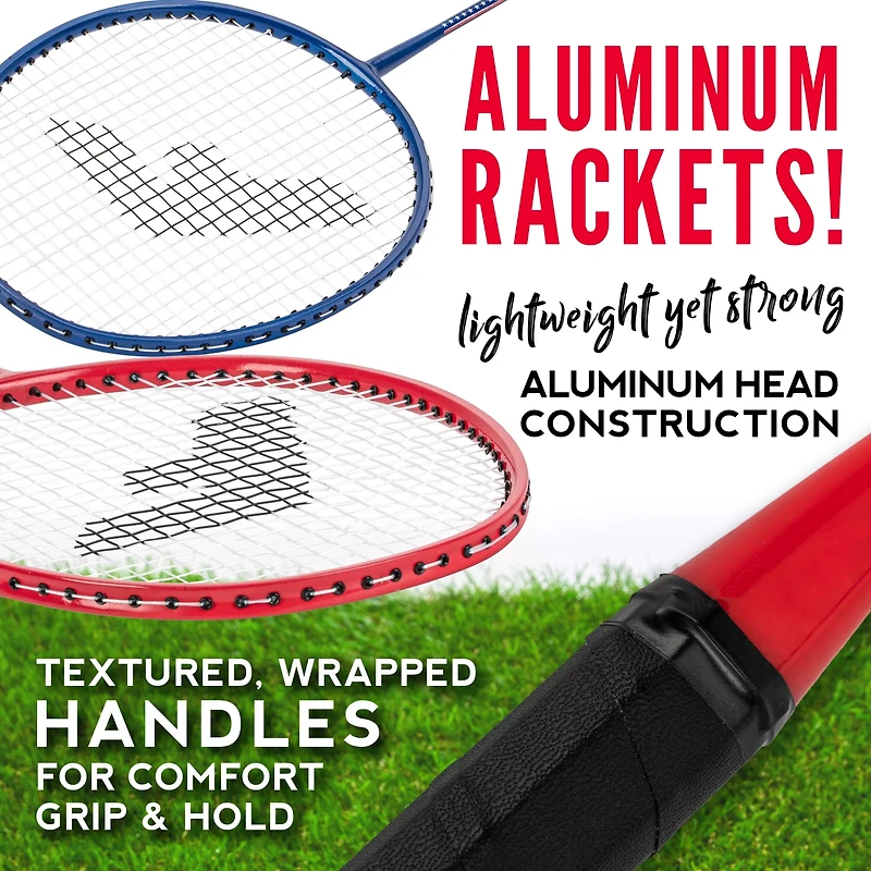 Franklin Red, White and Blue 2-Player Badminton Set