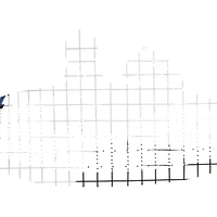 Franklin Red, White and Blue 2-Player Badminton Set