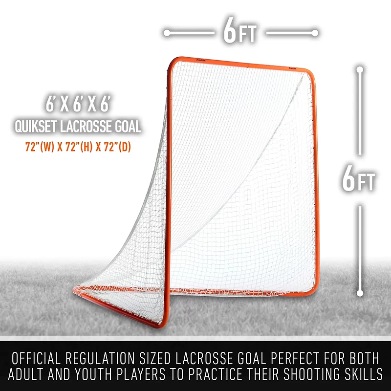 Franklin Sports Quikset 6 ft x 6 ft x 6 ft Lacrosse Goal