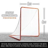 Franklin Sports Quikset 6 ft x 6 ft x 6 ft Lacrosse Goal