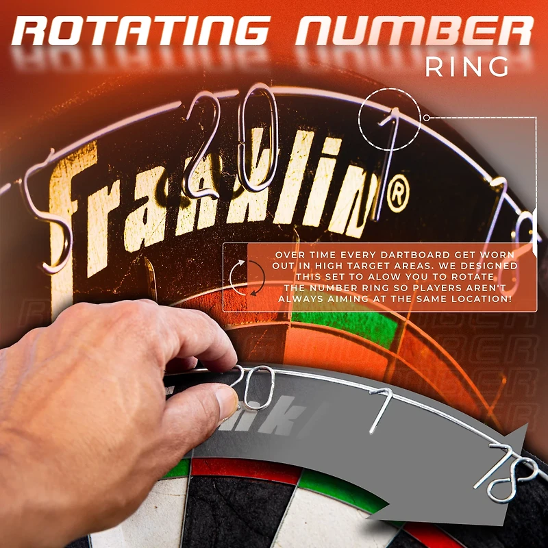 Franklin Sports Grade A Professional Dartboard