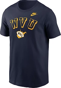 Nike Men's West Virginia Arch Vault Logo Legacy Football T-shirt