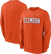 Nike Men's Clemson Block Team Fleece Club Crew