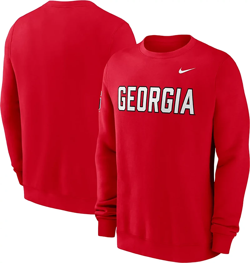 Nike Men's Georgia Block Team Fleece Club Crew