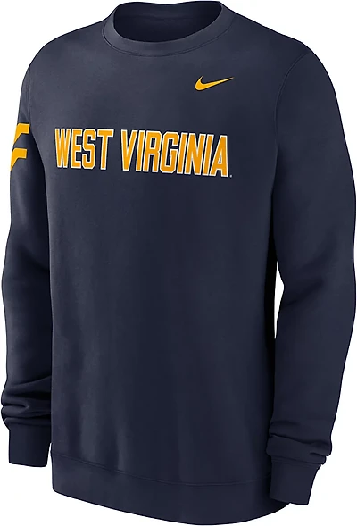 Nike Men's West Virginia Block Team Fleece Club Crew