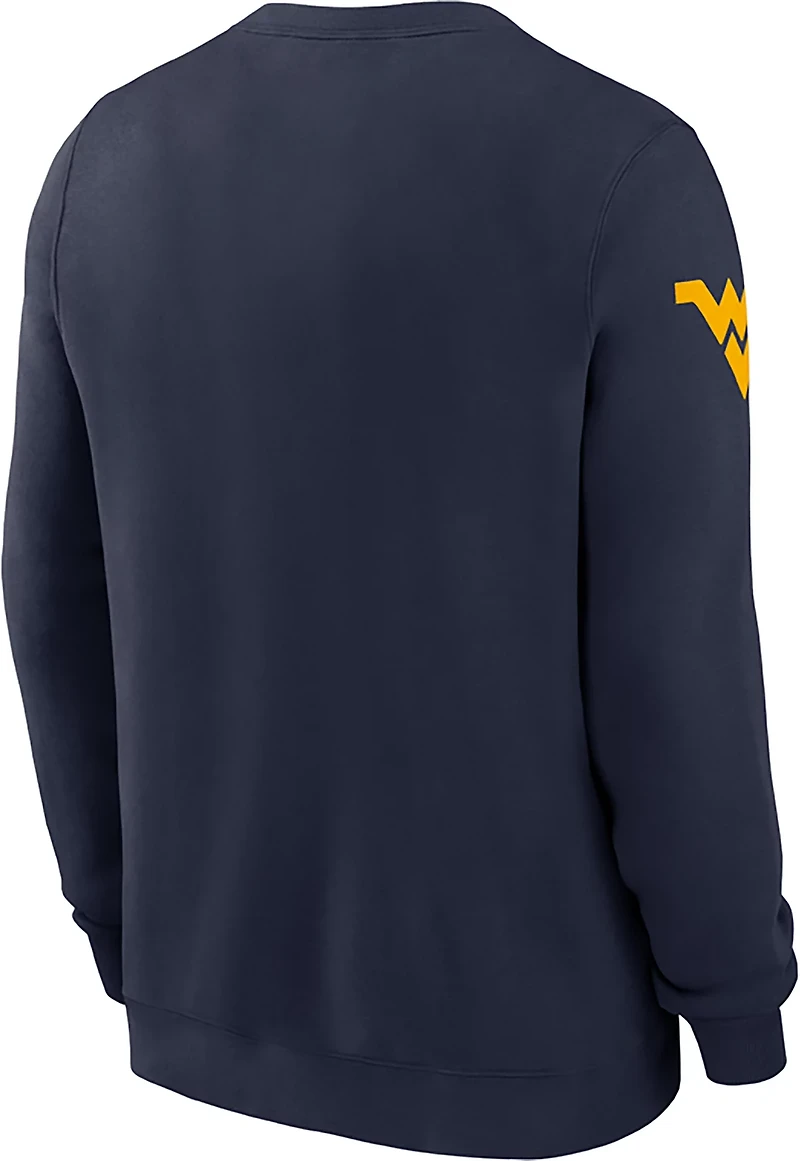 Nike Men's West Virginia Block Team Fleece Club Crew