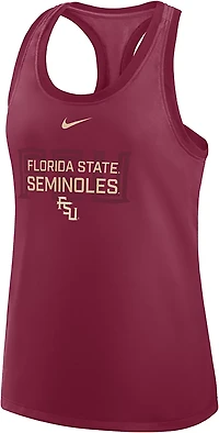 Nike Women's Florida State Team Over Primary Logo Racerback Tank Top