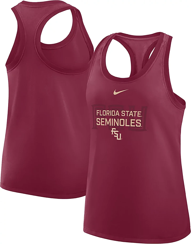 Nike Women's Florida State Team Over Primary Logo Racerback Tank Top