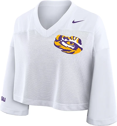 Nike Women's LSU Crop Football Jersey