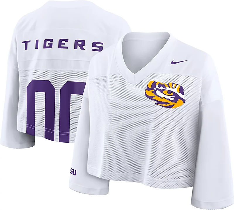 Nike Women's LSU Crop Football Jersey