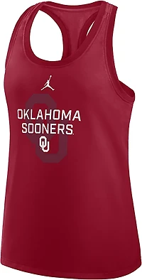 Jordan Women's Oklahoma Team Over Primary Logo Racerback Tank Top