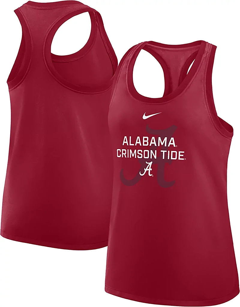 Nike Women's Alabama Team Over Primary Logo Racerback Tank Top