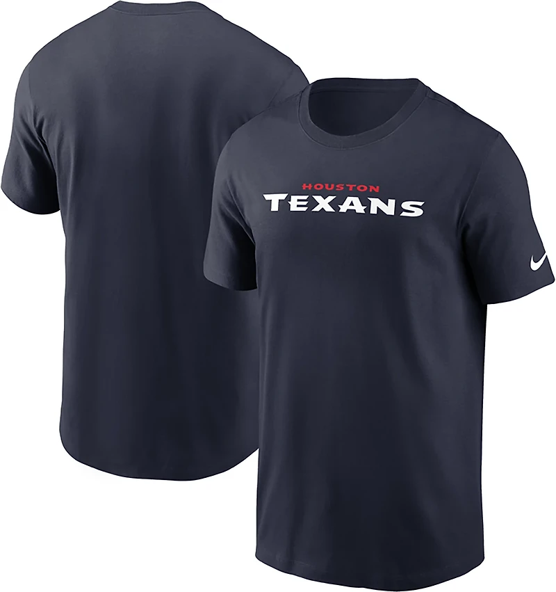 Nike Men's Houston Texans Wordmark Essential Graphic T-shirt