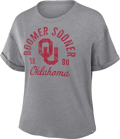Fanatics Women's Oklahoma Arch Logo Script Triblend T-shirt