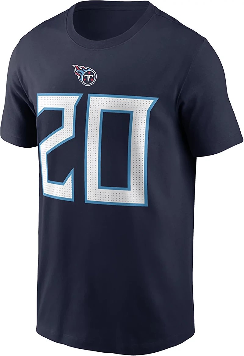 Nike Men's Titans Tony Pollard Inline Player Name & Number T-shirt
