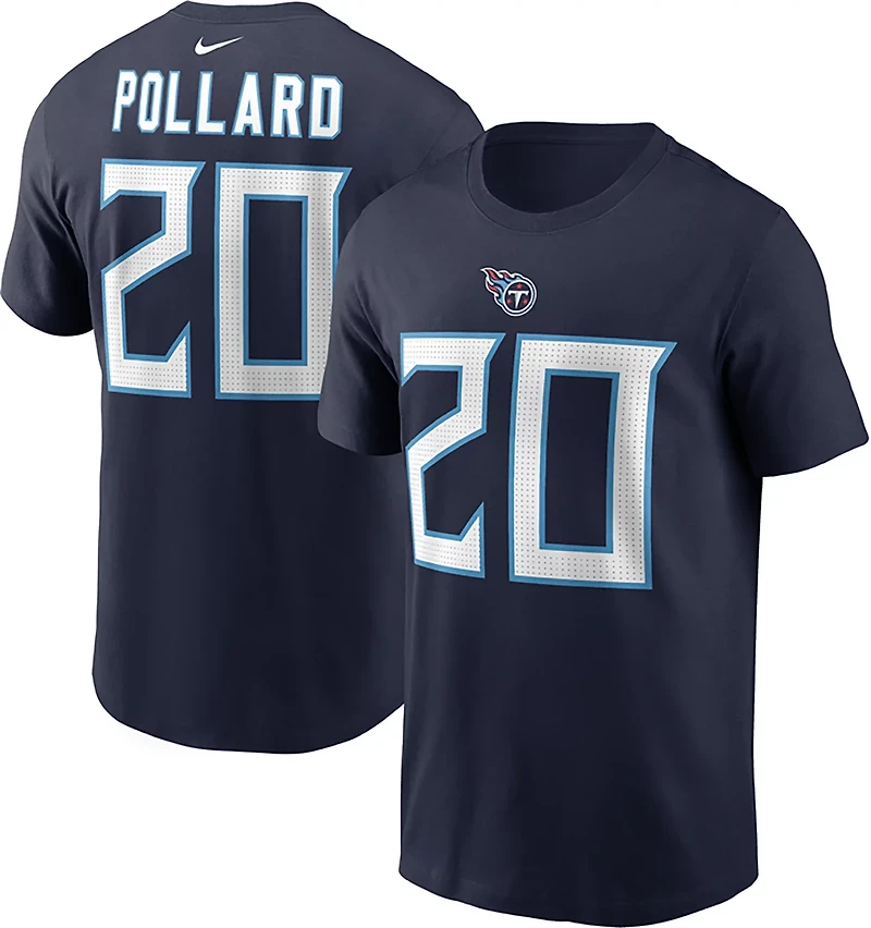 Nike Men's Titans Tony Pollard Inline Player Name & Number T-shirt