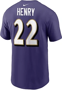 Nike Men's Ravens Derrick Henry Inline Player Name & Number T-shirt