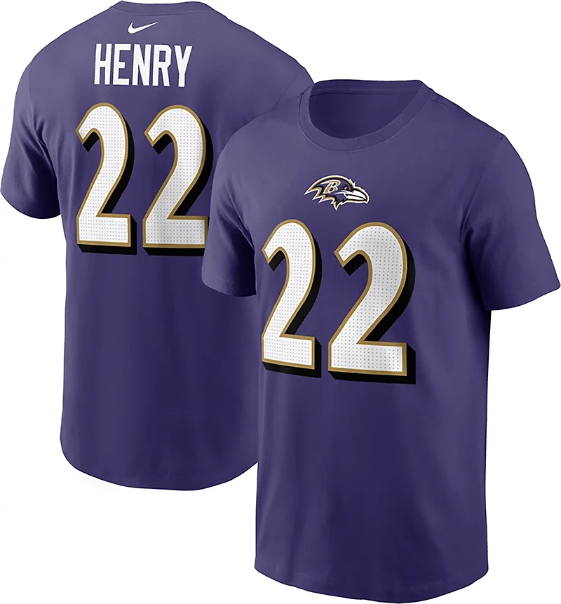 Nike Men's Ravens Derrick Henry Inline Player Name & Number T-shirt