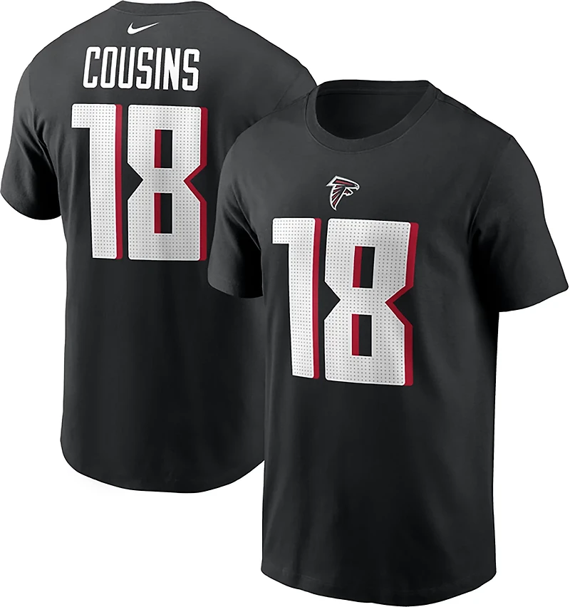 Nike Men's Falcons Kirk Cousins Inline Player Name & Number T-shirt