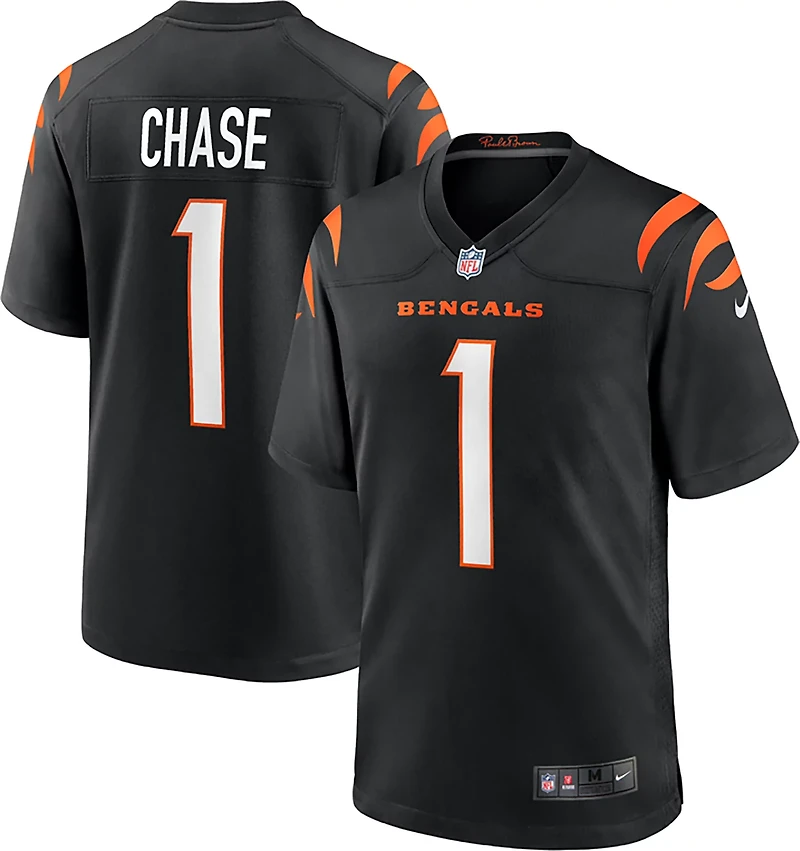 Nike Men's Bengals Ja'Marr Chase #1 Name & Number Home Game Jersey