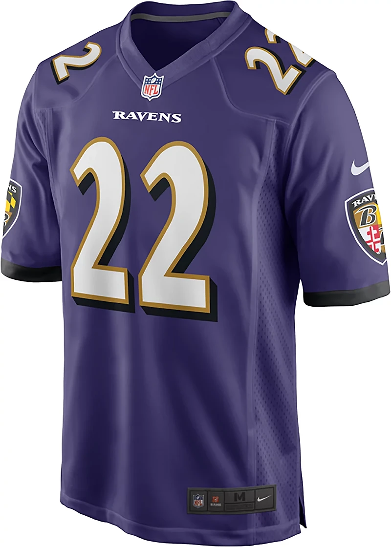 Nike Men's Ravens Derrick Henry #22 Name & Number Home Game Jersey