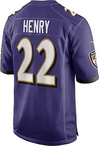 Nike Men's Ravens Derrick Henry #22 Name & Number Home Game Jersey