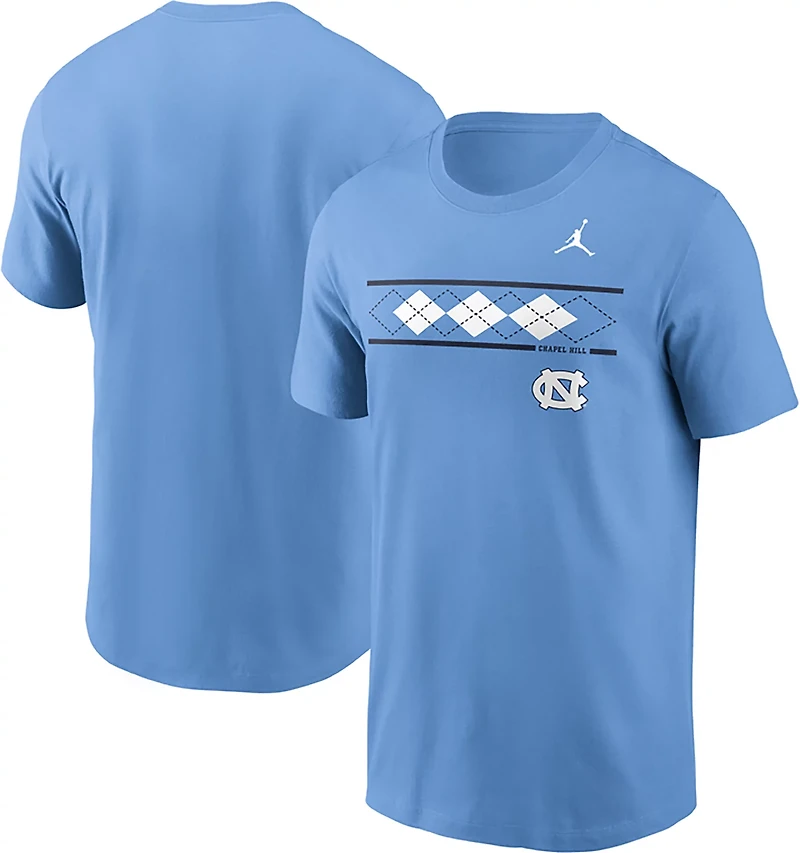 Jordan Men's UNC Primary Logo Argyle T-shirt