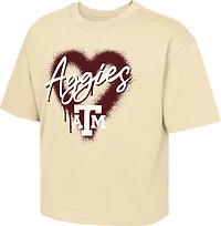Outerstuff Girls' Texas A&M Dripped Heart Boxy T-shirt