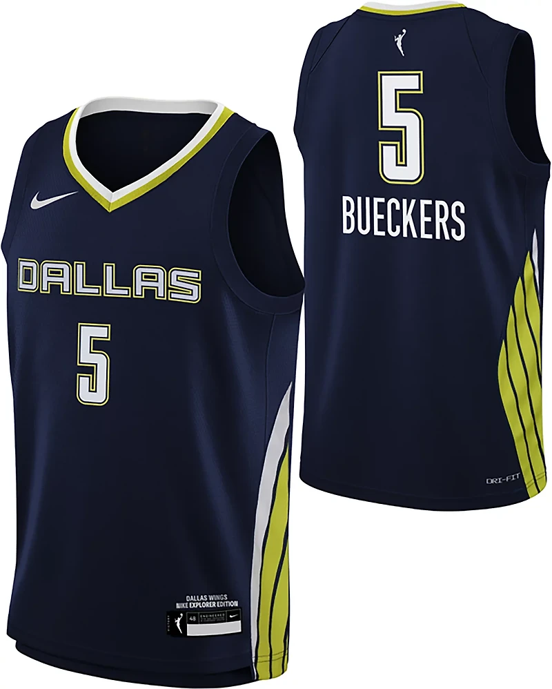 Nike Kids' Dallas Wings Paige Bueckers #5 Explorer Swingman Name and Number Jersey
