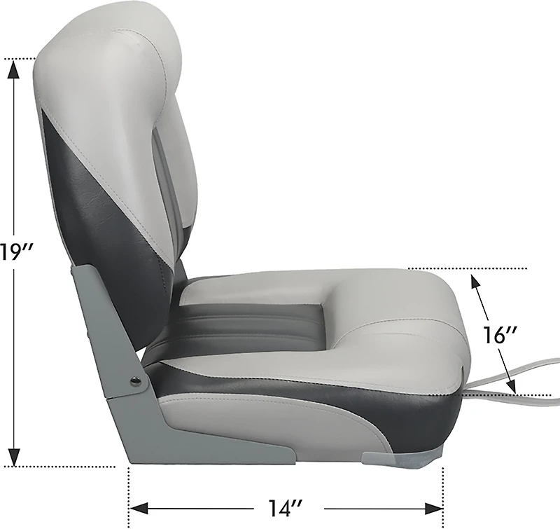 Leader Accessories Folding Low Back Boat Seats 2-Pack