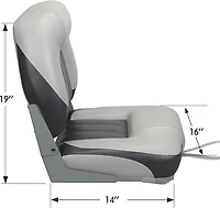 Leader Accessories Folding Low Back Boat Seats 2-Pack