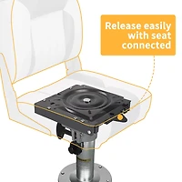 Leader Accessories Quick Disconnect Boat Seat Mounts with Swivels 2-Pack