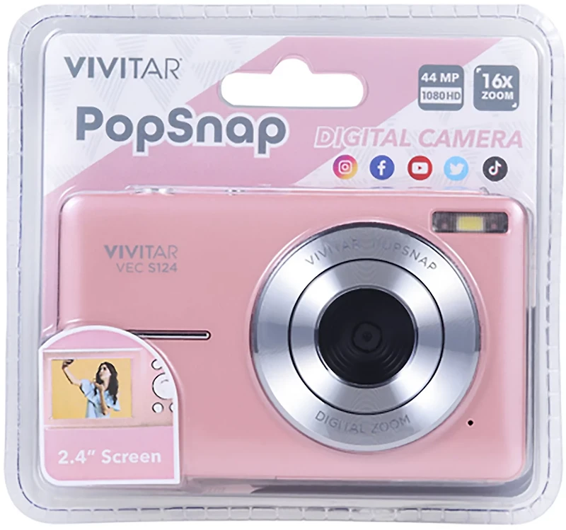 Vivitar Popsnap 44.0 MP Digital Camera with Micro SD Card