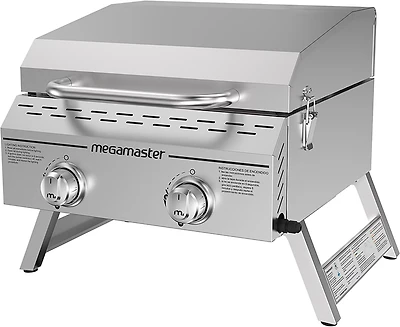 Megamaster 2-Burner Stainless Steel Portable Propane Gas Grill