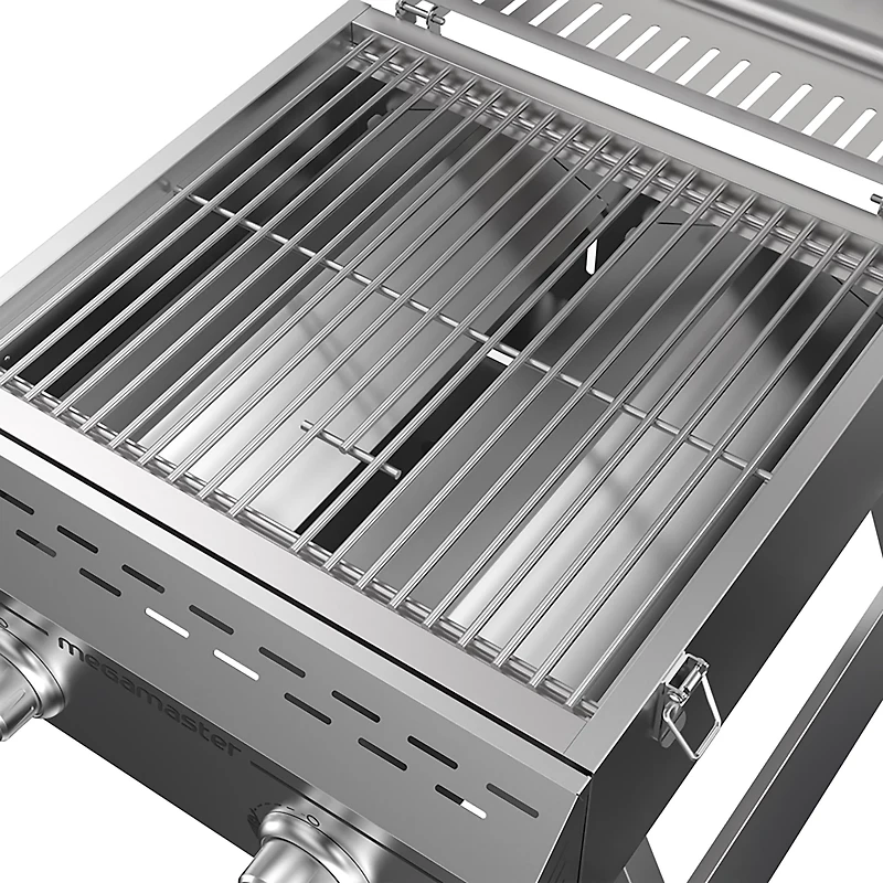 Megamaster 2-Burner Stainless Steel Portable Propane Gas Grill